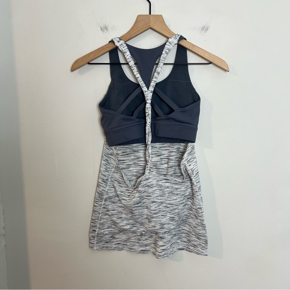 LULULEMON- Twist & Toil Tank Tiger Space Dye Black White Nebula Training Running - Picture 6 of 8